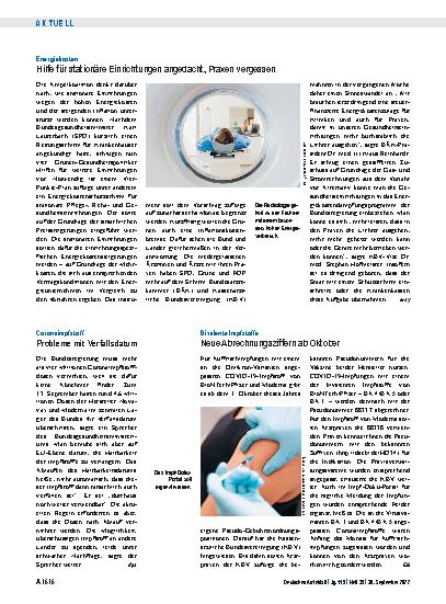 Vorschauseite 1: Bivalente Impfstoffe: Neue Abrechnungsziffern ab Oktober