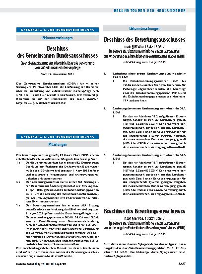 Vorschauseite 1: Beschluss des Gemeinsamen Bundesausschusses über die Erstfassung der Richtlinie über die Verordnung von außerklinischer Intensivpflege