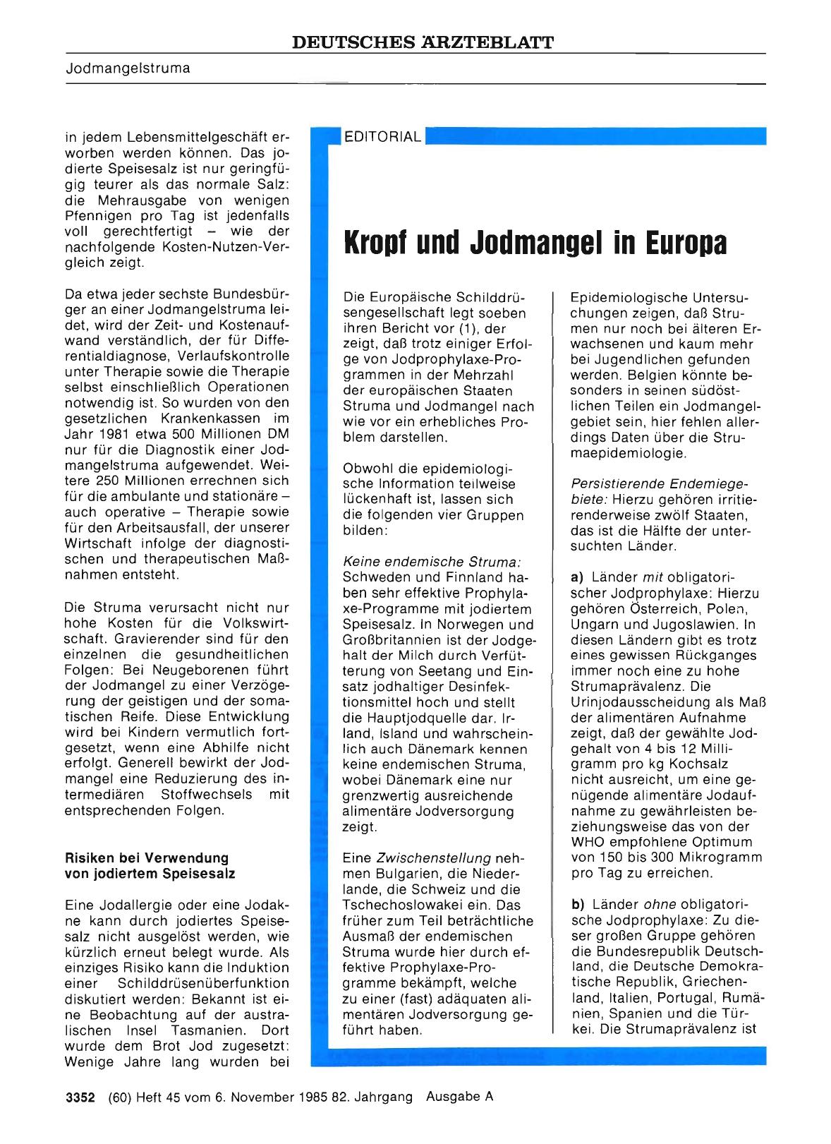 Vorschauseite 1: Kropf und Jodmangel in Europa