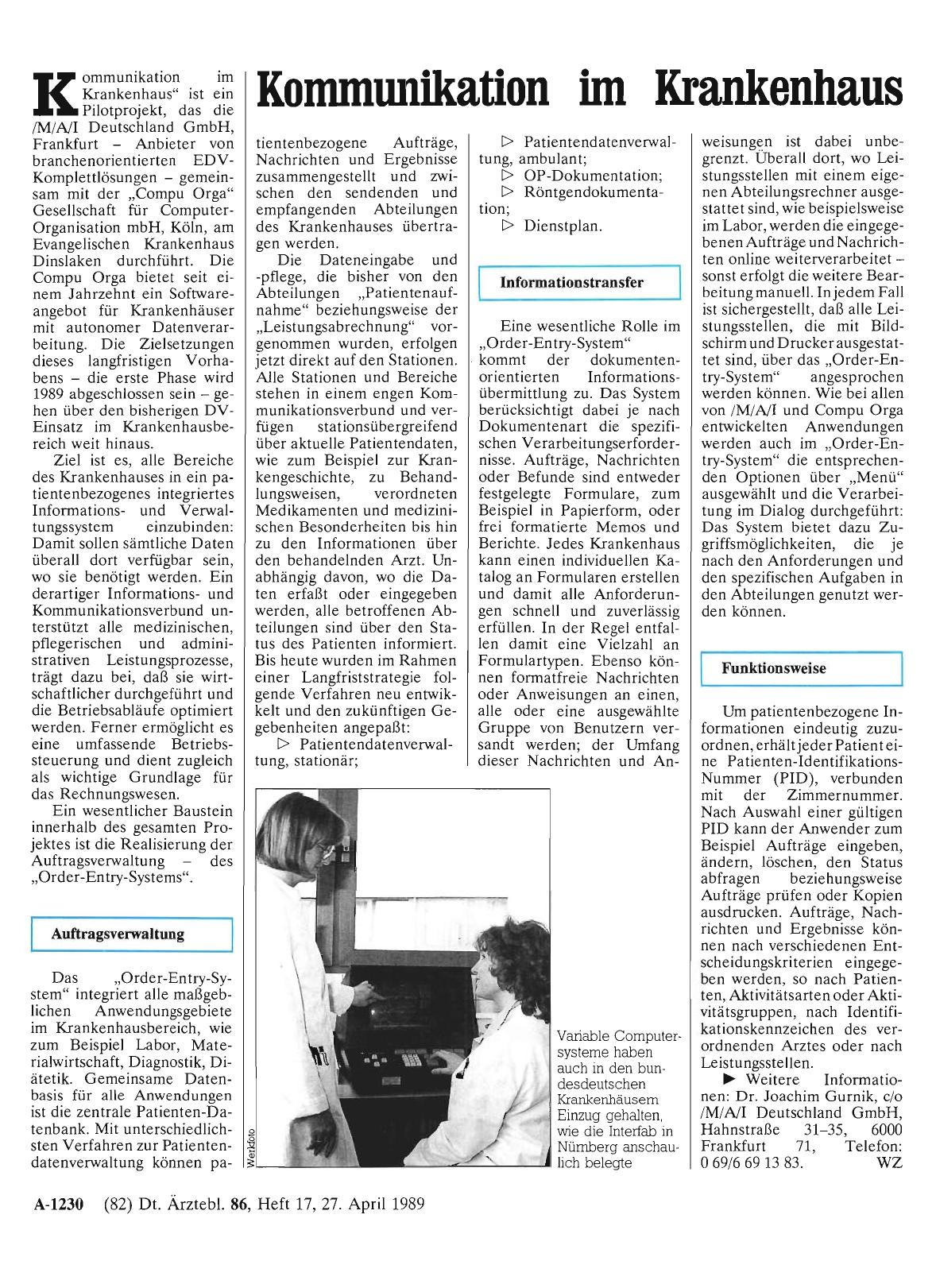 Vorschauseite 1: Kommunikation im Krankenhaus