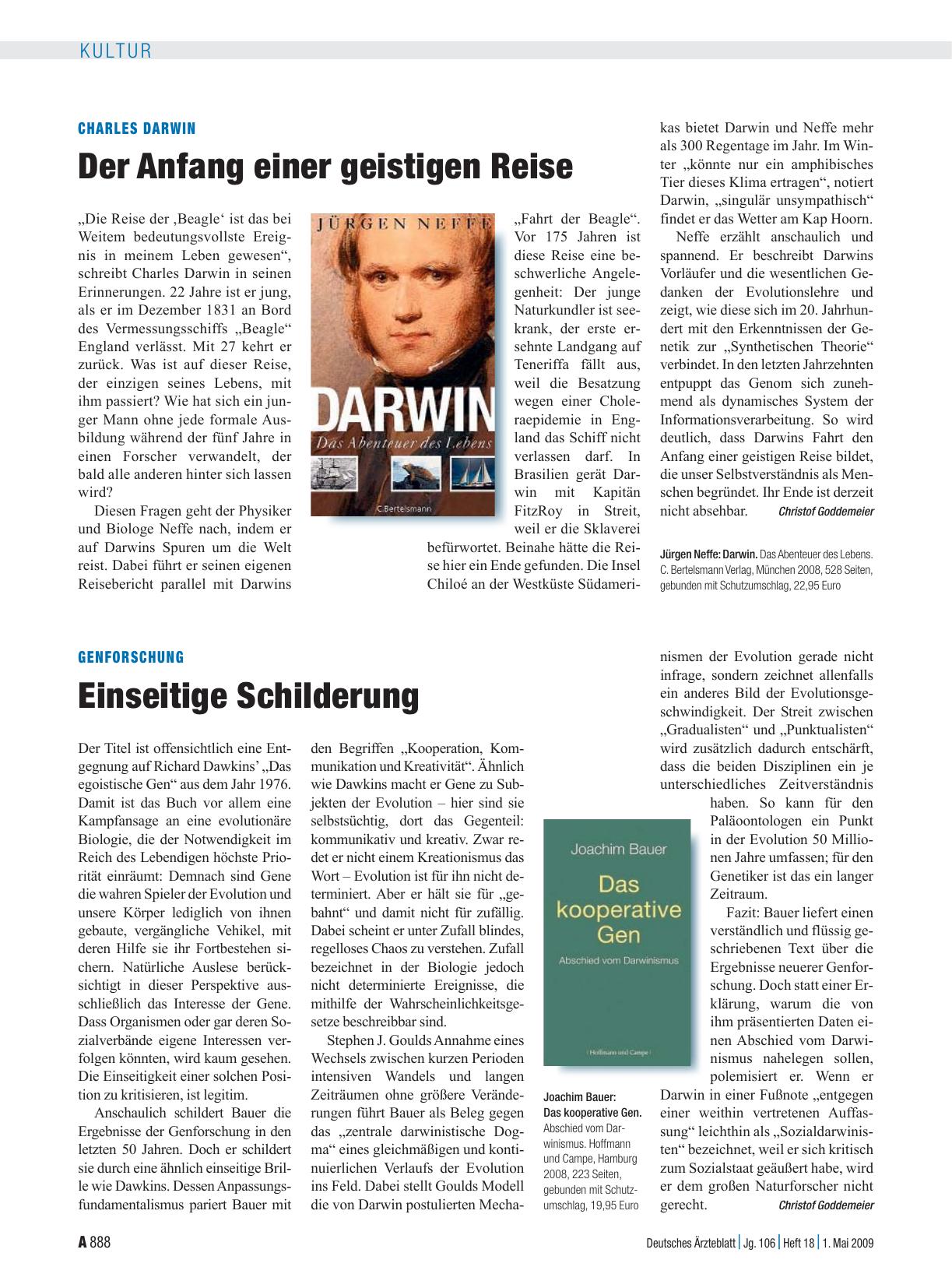 Vorschauseite 1: Genforschung: Einseitige Schilderung