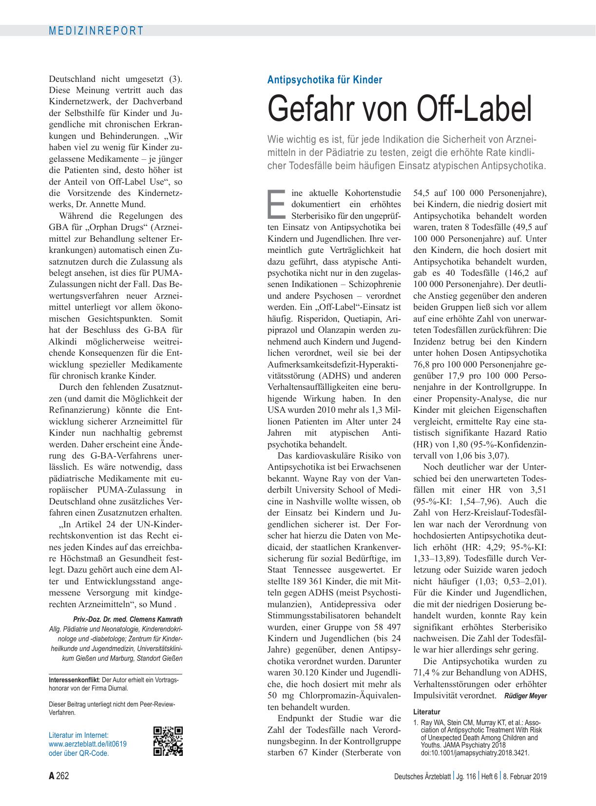 Vorschauseite 1: Antipsychotika für Kinder: Gefahr von Off-Label