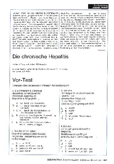 Vorschauseite 1: Die chronische Hepatitis