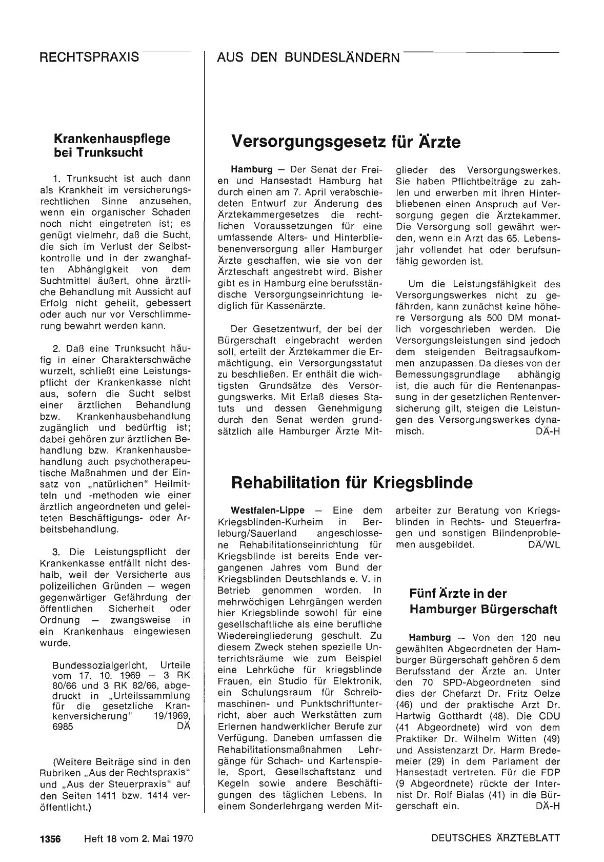 Vorschauseite 1: Versorgungsgesetz für Ärzte