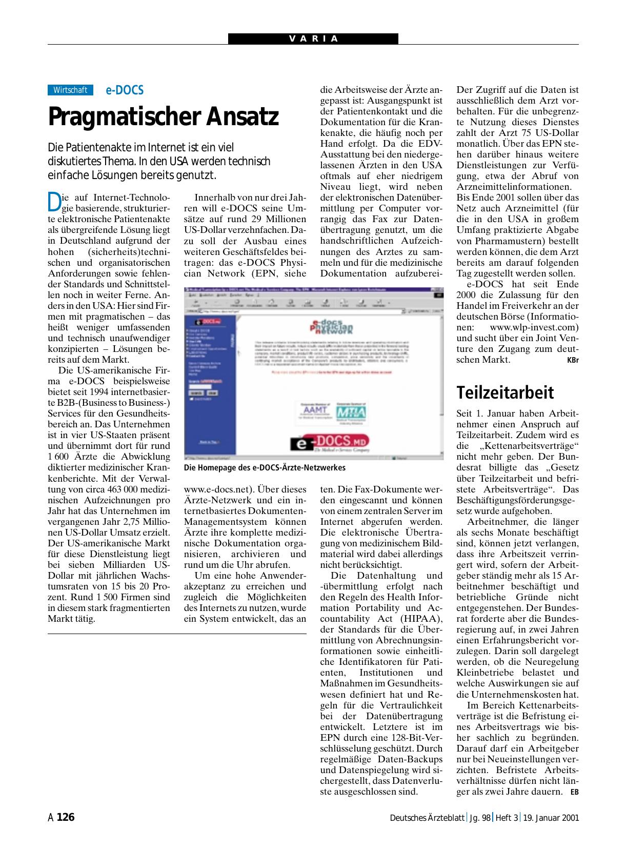 Vorschauseite 1: e-DOCS: Pragmatischer Ansatz
