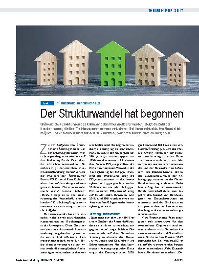 Vorschauseite 1: Klimaschutz im Krankenhaus: Der Strukturwandel hat begonnen
