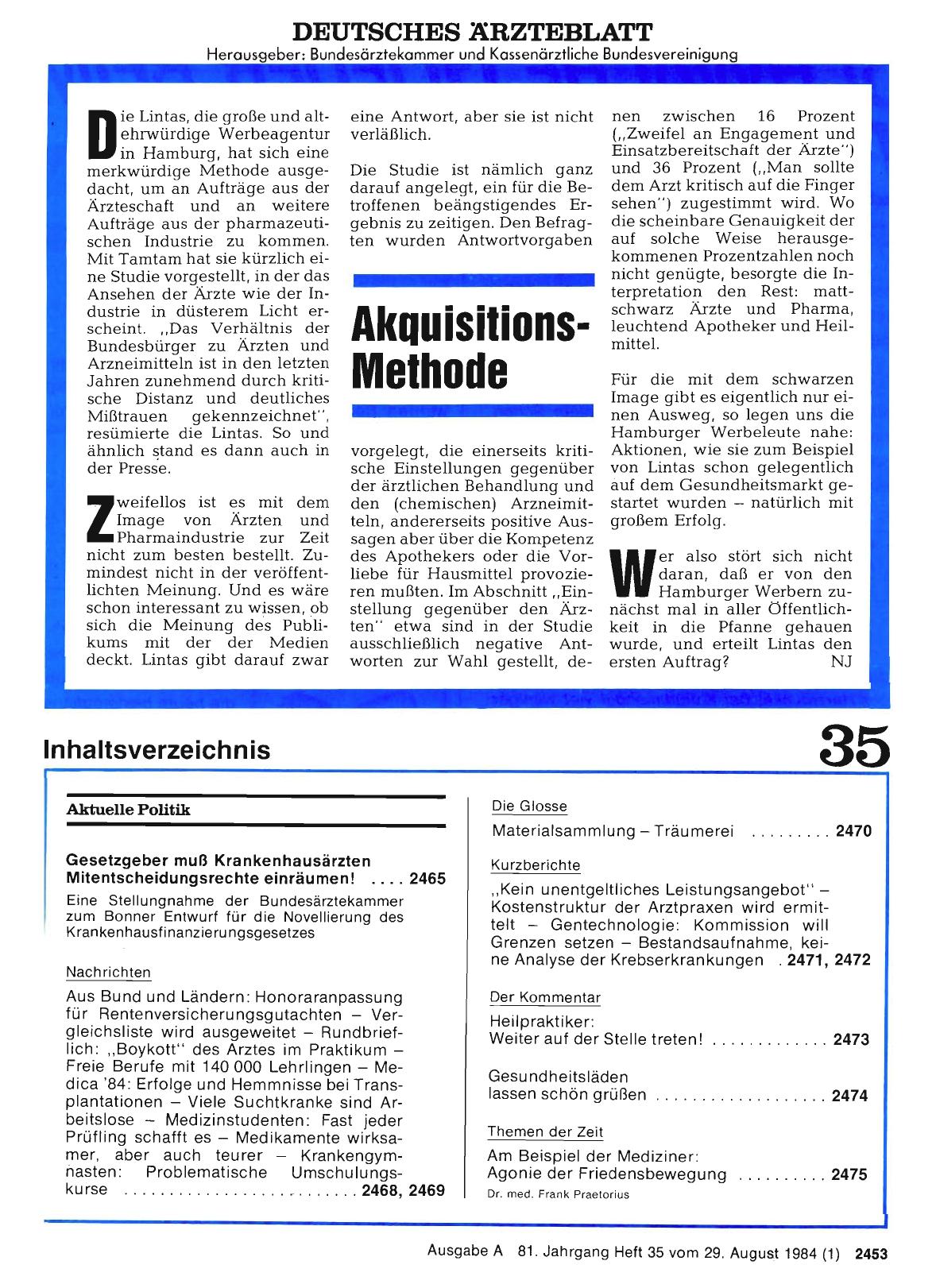 Vorschauseite 1: Akquisitions-Methode