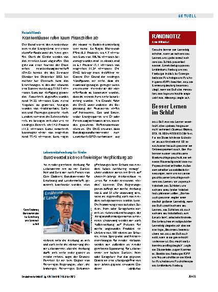 Vorschauseite 1: Randnotiz: Besser lernen im Schlaf
