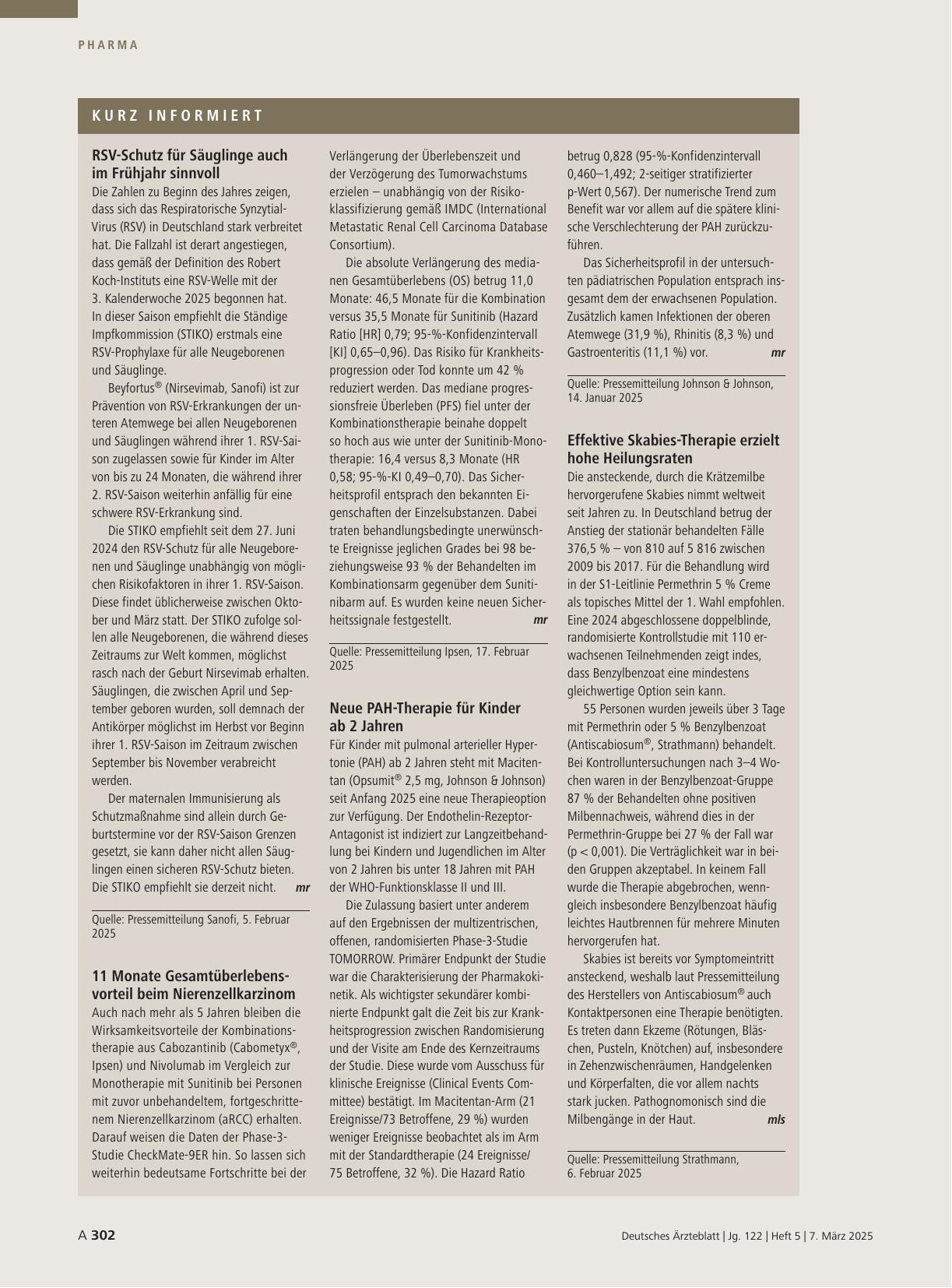 Vorschauseite 1: Kurz informiert.