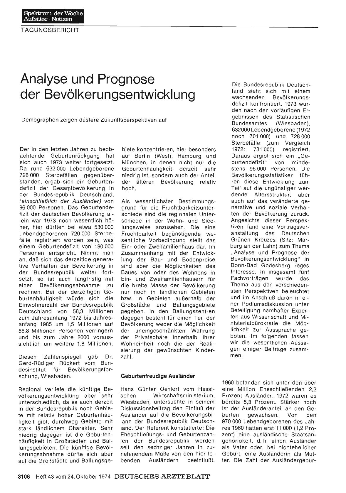 Vorschauseite 1: Analyse und Prognose der Bevölkerungsentwicklung
