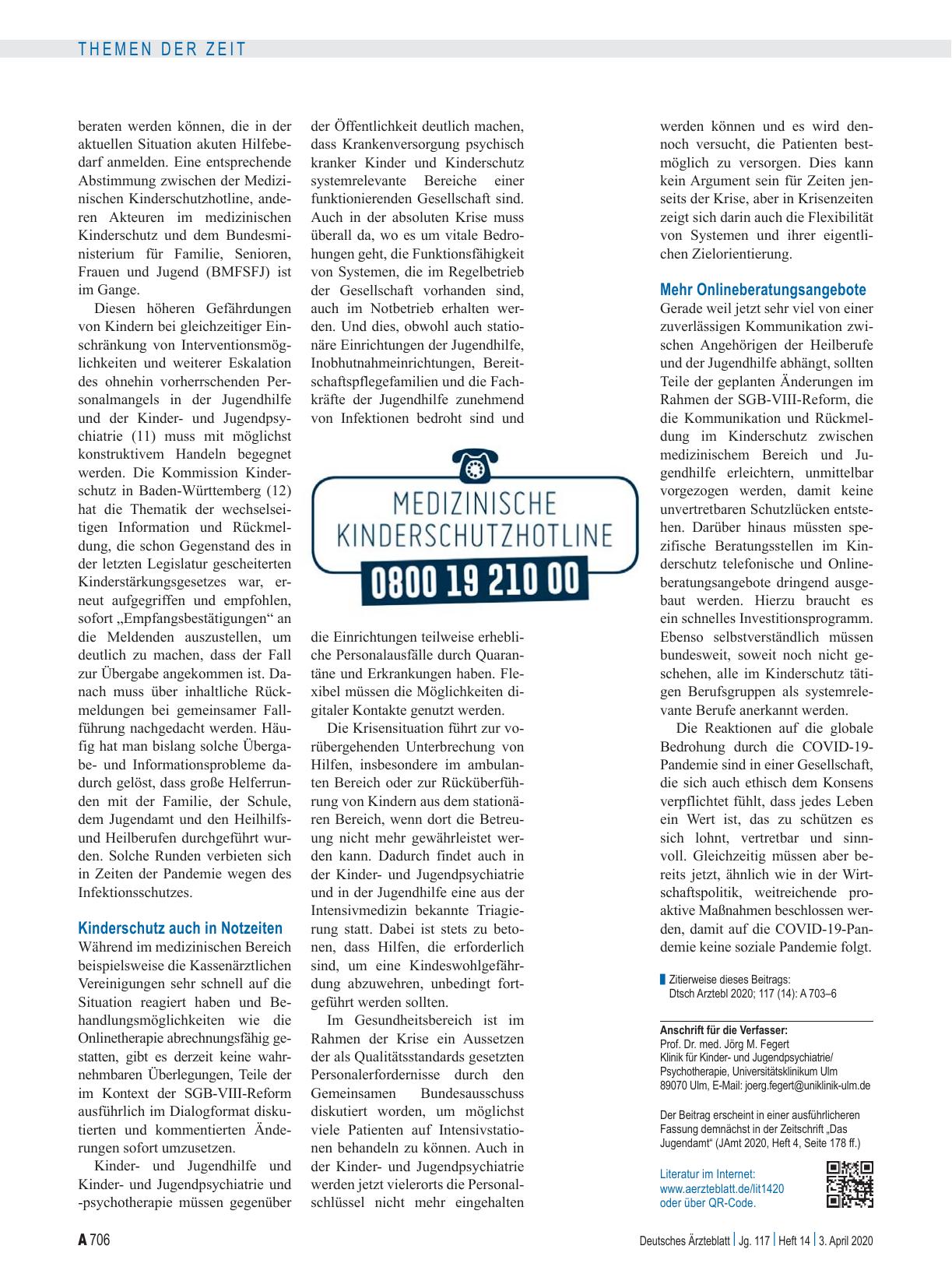 Vorschauseite 3: COVID-19-Pandemie: Kinderschutz ist systemrelevant