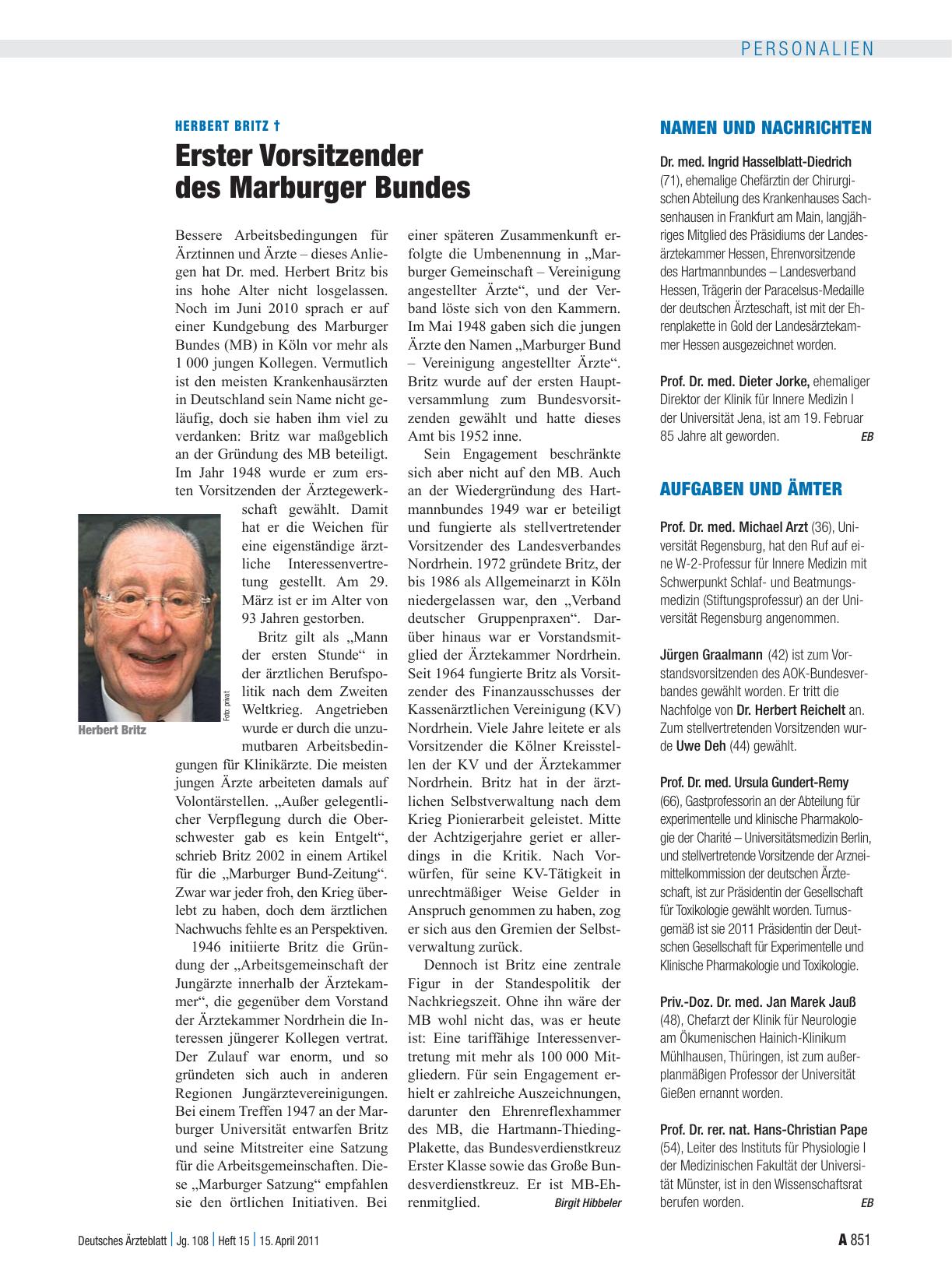Vorschauseite 1: Namen und Nachrichten