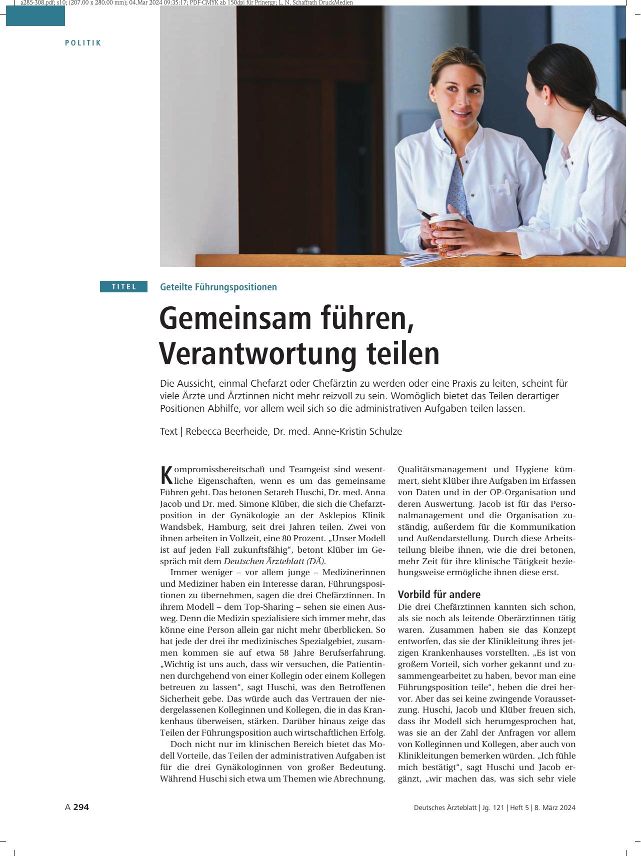 Vorschauseite 1: Geteilte Führungspositionen: Gemeinsam führen, Verantwortung teilen