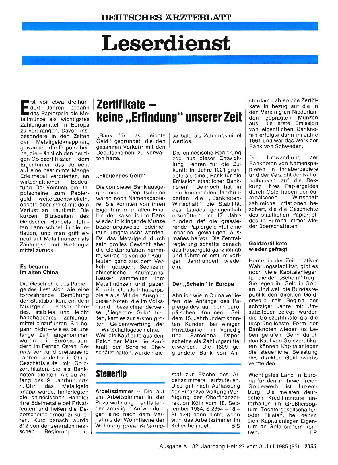 Vorschauseite 1: Zertifikate — keine „Erfindung“ unserer Zeit