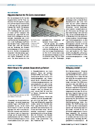 Vorschauseite 1: Fallpauschalenkatalog: Einigung erzielt