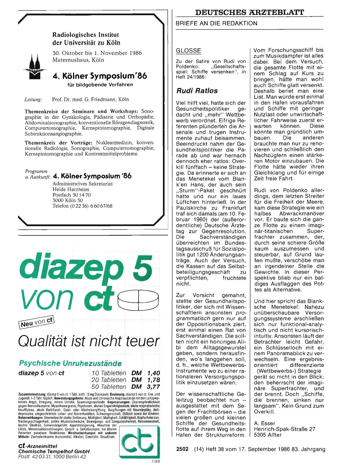 Vorschauseite 1: GLOSSE: Rudi Ratlos