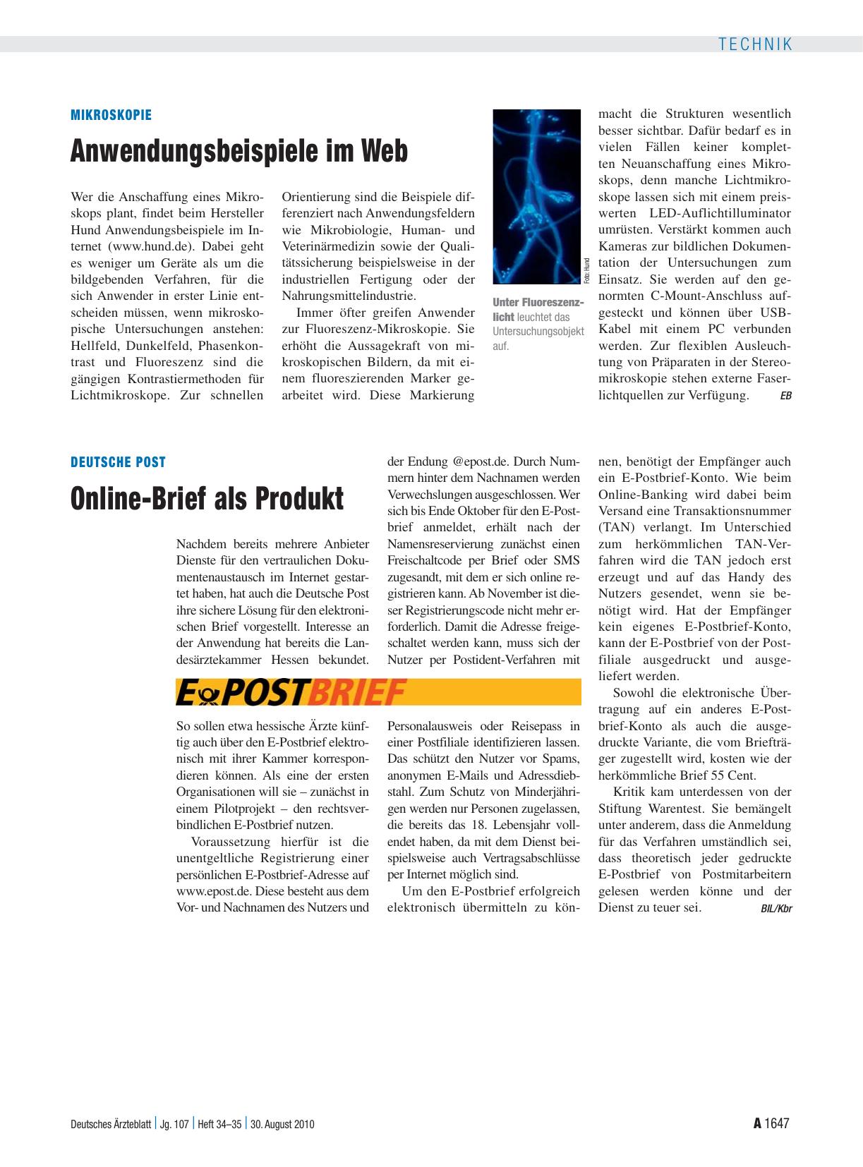 Vorschauseite 1: Deutsche Post: Online-Brief als Produkt