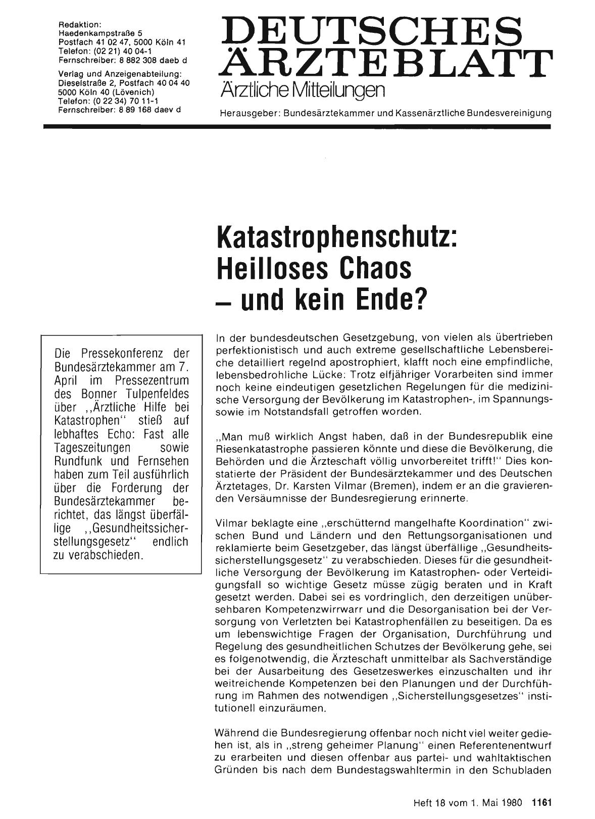 Vorschauseite 1: Katastrophenschutz: Heilloses Chaos — und kein Ende?
