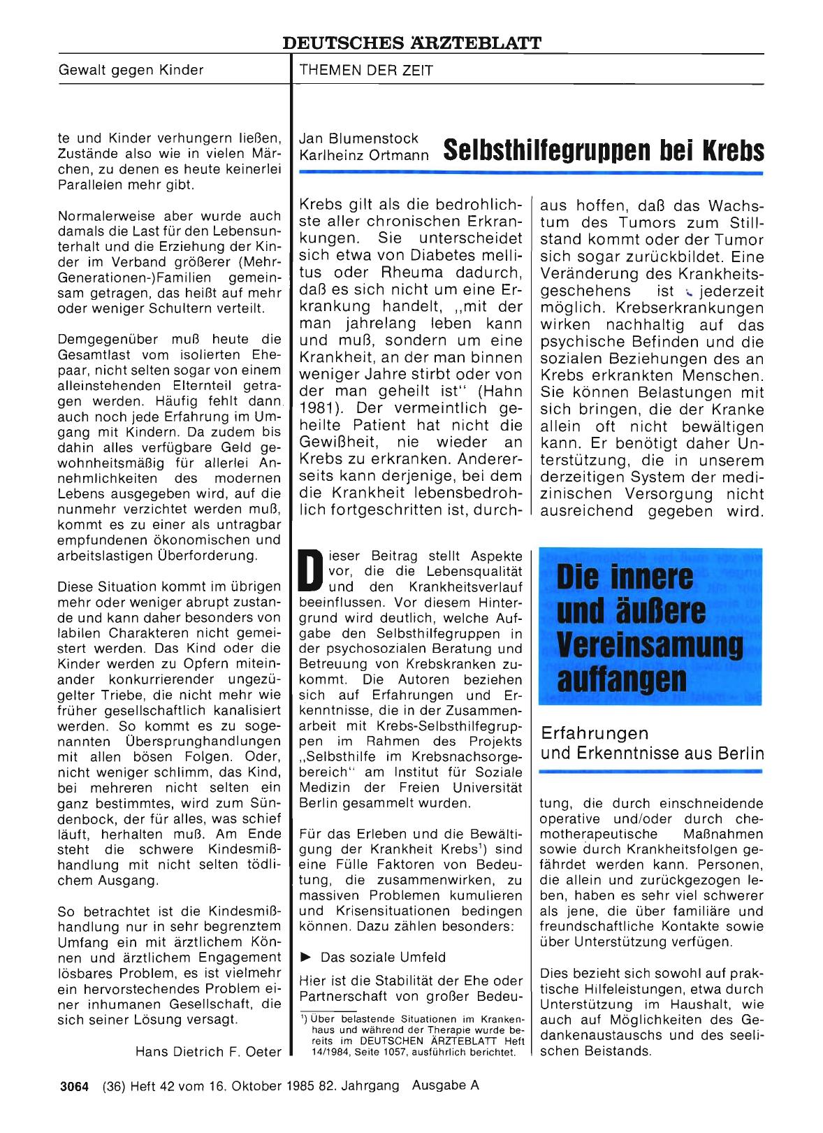 Vorschauseite 1: Selbsthilfegruppen bei Krebs: Die innere und äußere Vereinsamung auffangen