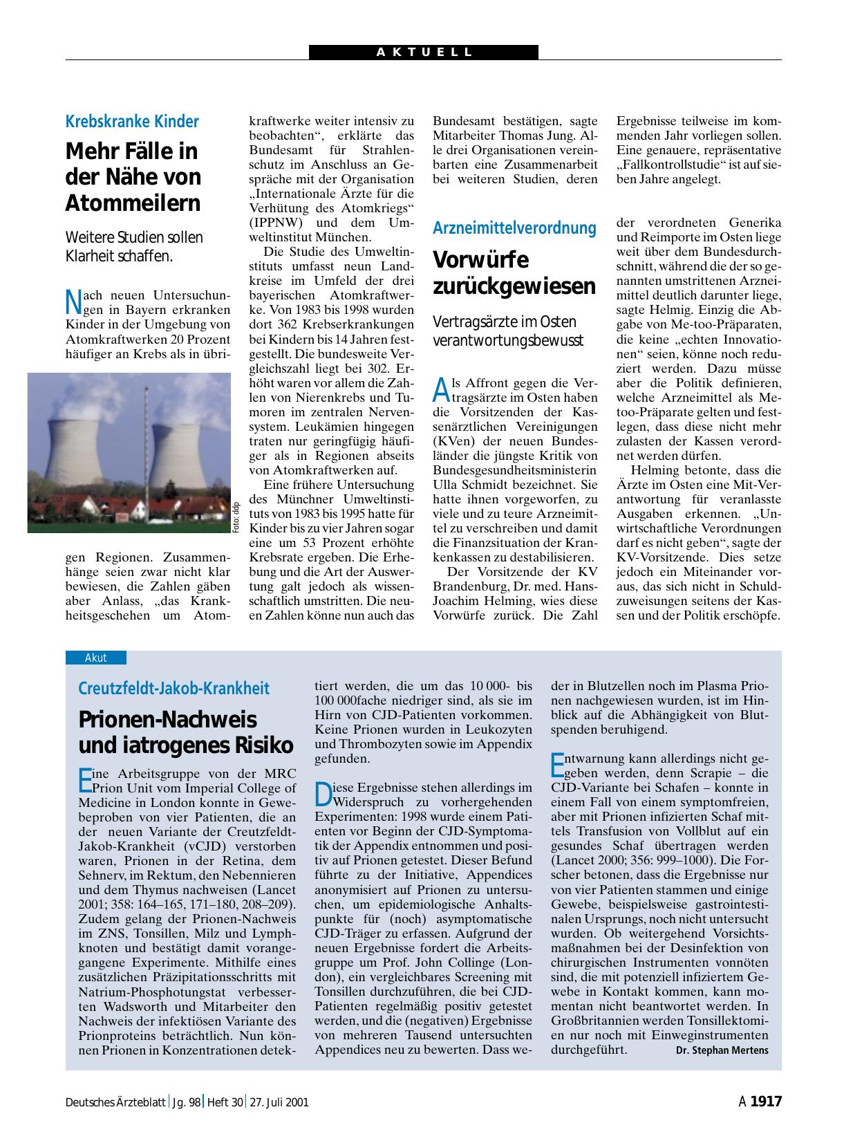 Vorschauseite 1: Arzneimittelverordnung: Vorwürfe zurückgewiesen