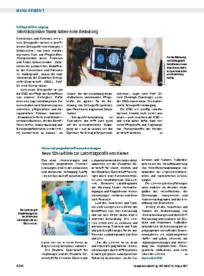 Vorschauseite 1: Akute und progrediente Nierenerkrankungen: Neue S2k-Leitlinie zur Labordiagnostik erschienen