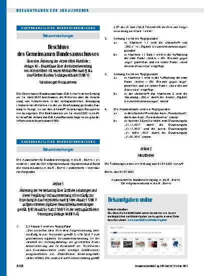 Vorschauseite 1: Beschluss des Gemeinsamen Bundesausschusses über eine Änderung der Arzneimittel-Richtlinie: Valoctocogen Roxaparvovec