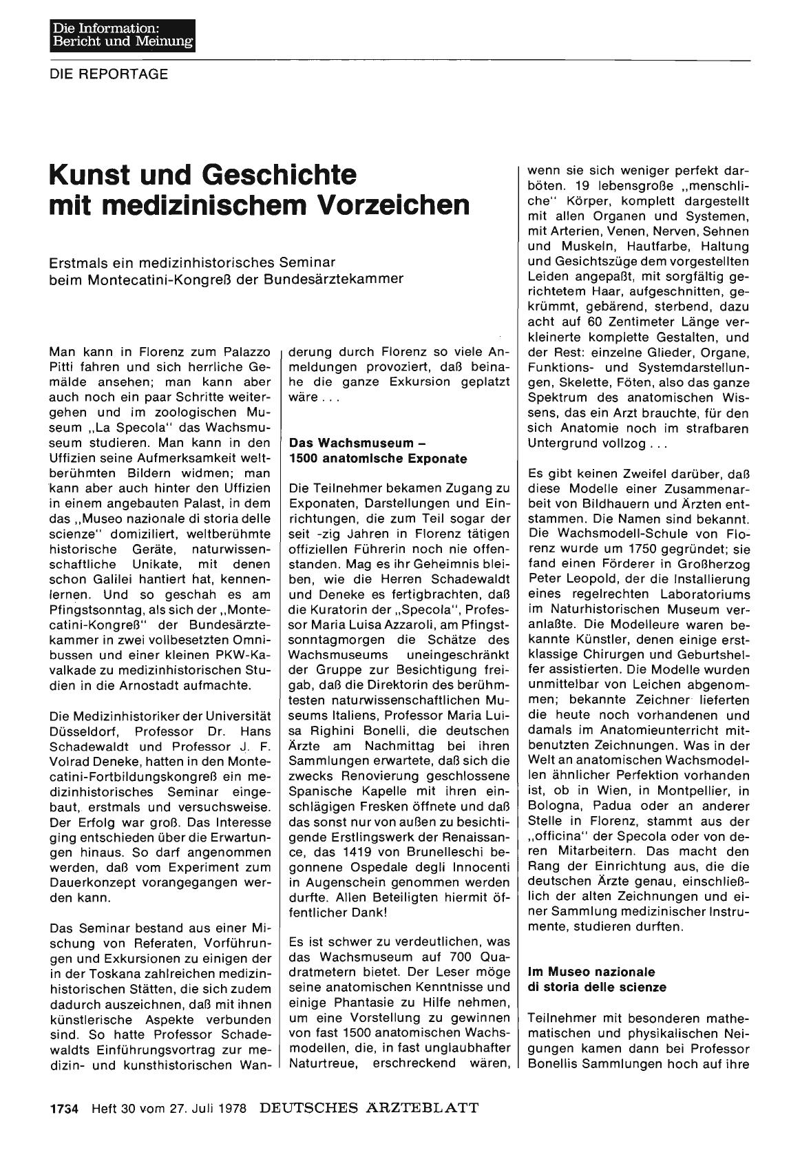 Vorschauseite 1: Kunst und Geschichte mit medizinischem Vorzeichen