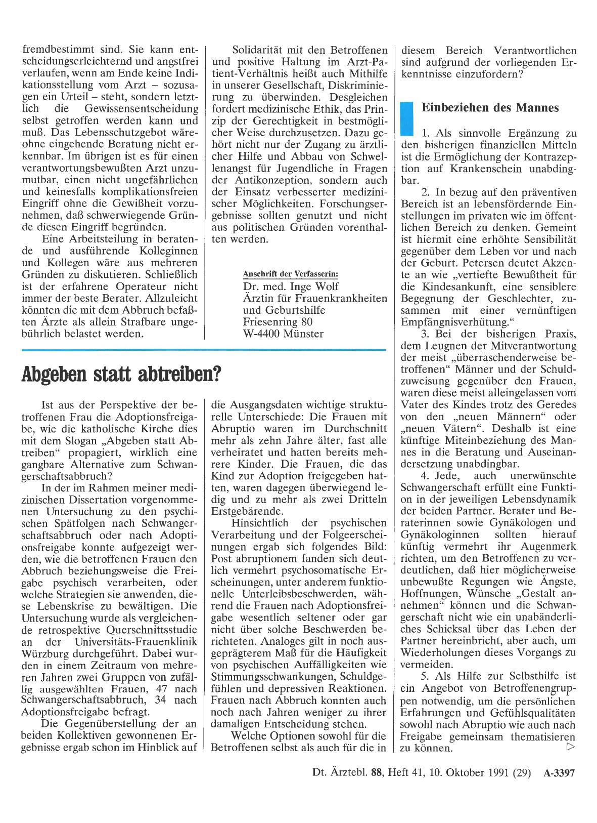 Vorschauseite 1: Abgeben statt abtreiben?