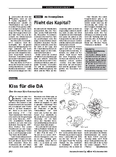 Vorschauseite 1: Kiss für die DA: Über die neue Büro-Kommunikation