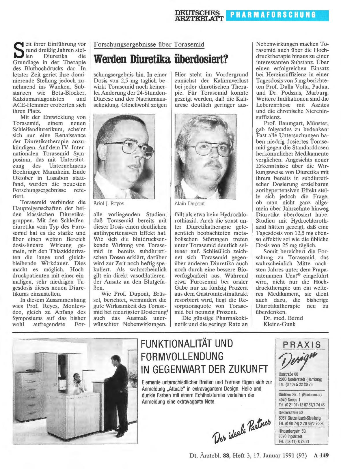 Vorschauseite 1: Forschungsergebnisse über Torasemid: Werden Diuretika überdosiert?