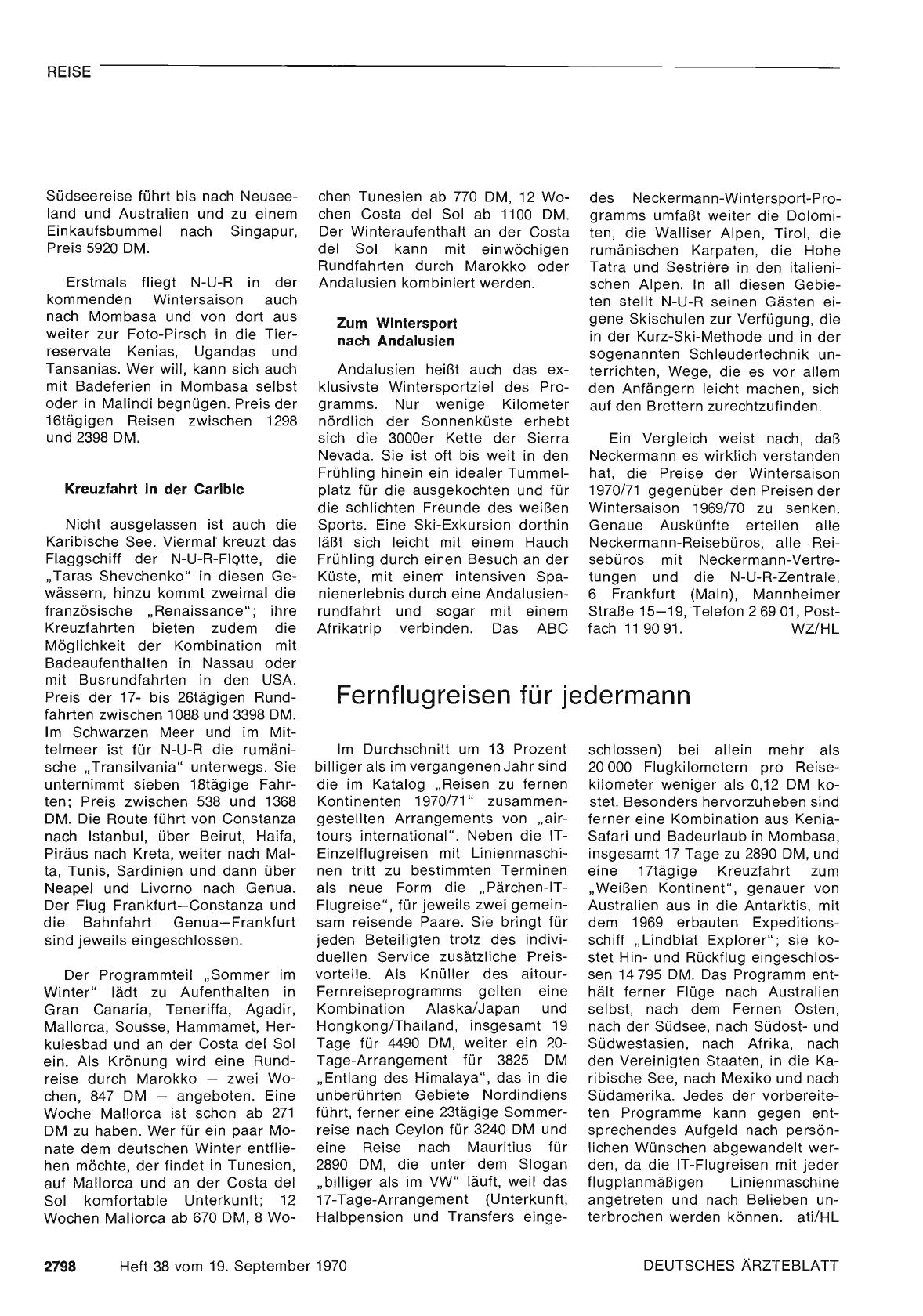 Vorschauseite 1: Fernflugreisen für jedermann
