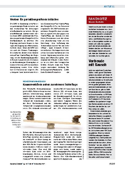 Vorschauseite 1: Abtreibungsrecht: Werben für parteiübergreifende Initiative