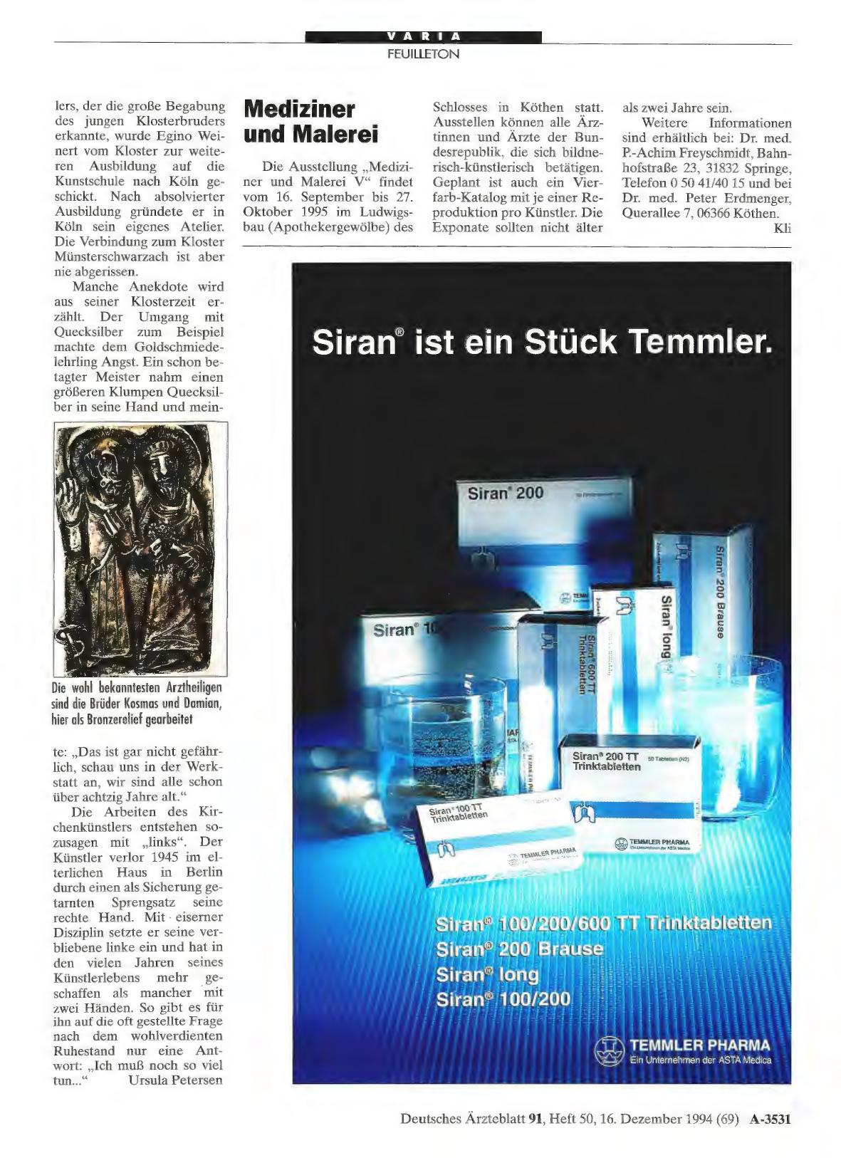 Vorschauseite 1: Mediziner und Malerei