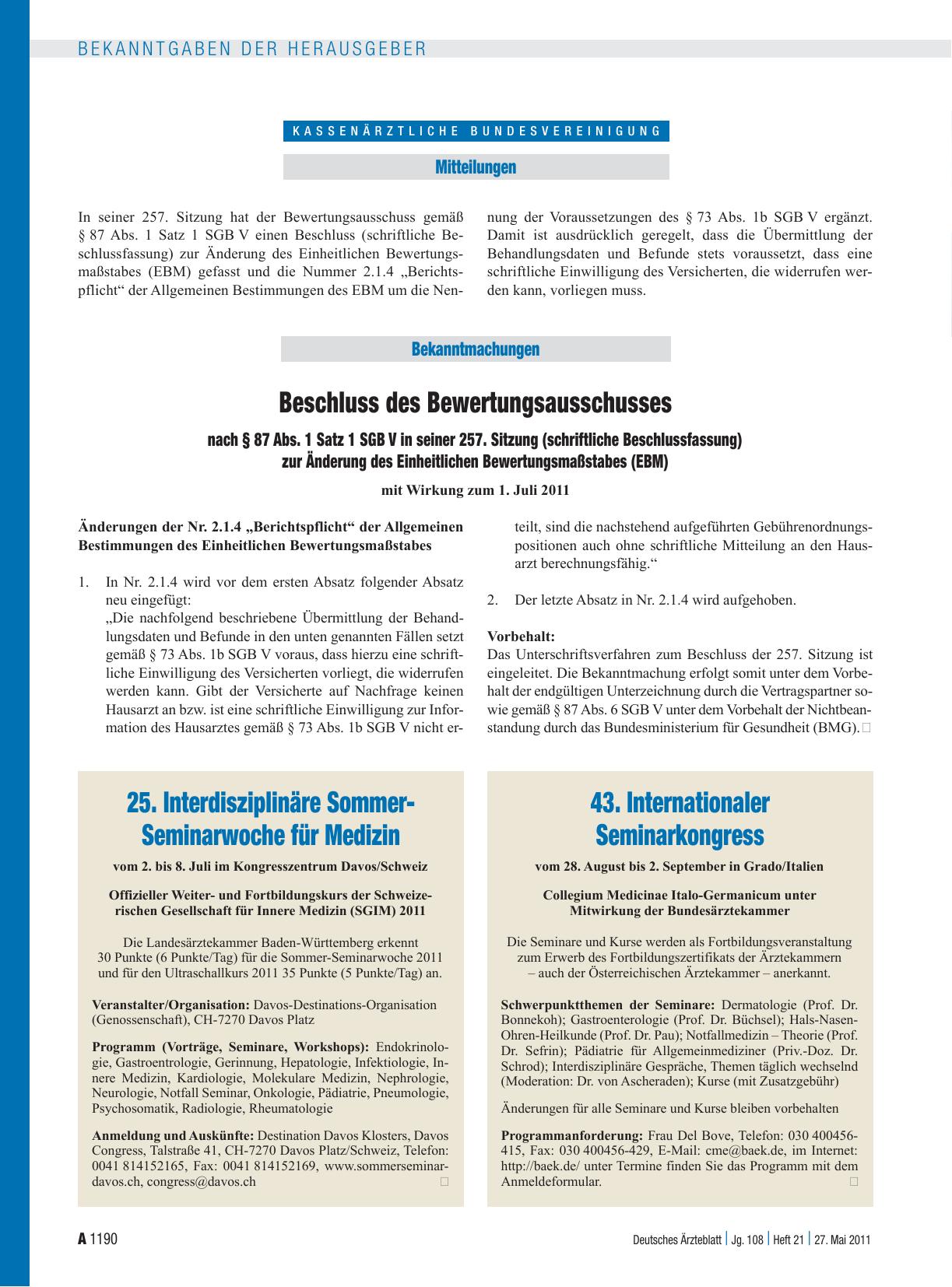 Vorschauseite 1: 43. Internationaler Seminarkongress