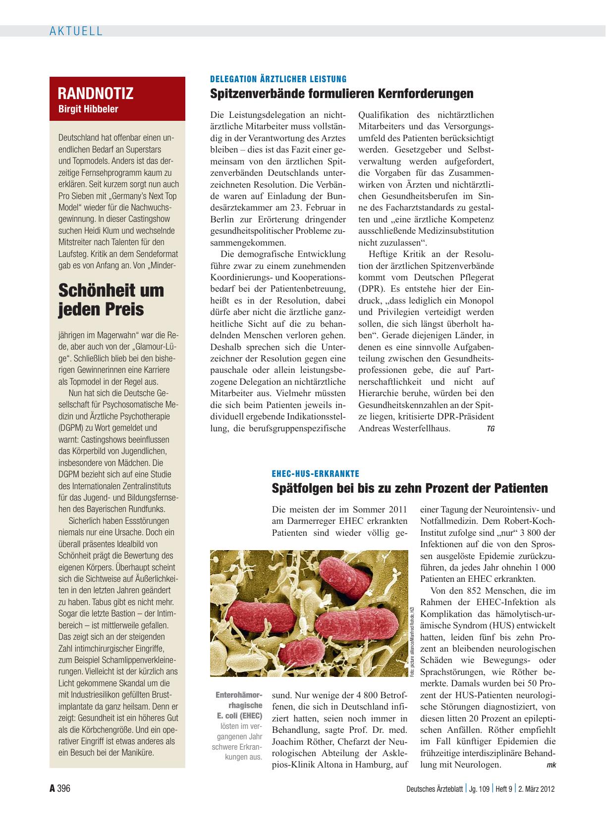 Vorschauseite 1: Randnotiz: Schönheit um jeden Preis