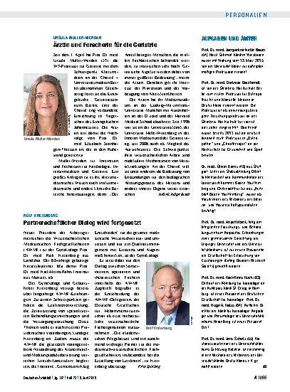 Vorschauseite 1: Rolf Kreienberg: Partnerschaftlicher Dialog wird fortgesetzt