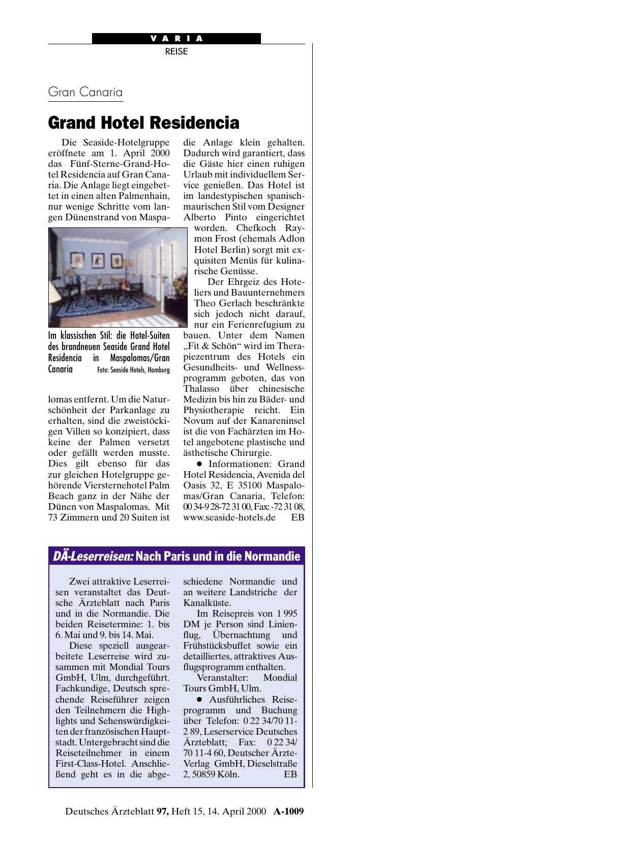Vorschauseite 1: Gran Canaria: Grand Hotel Residencia