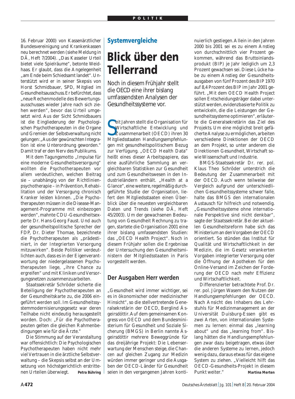 Vorschauseite 1: Systemvergleiche: Blick über den Tellerrand