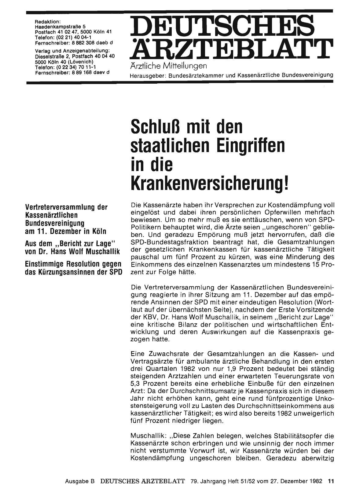 Vorschauseite 1: Schluß mit den staatlichen Eingriffen in die Krankenversicherung!