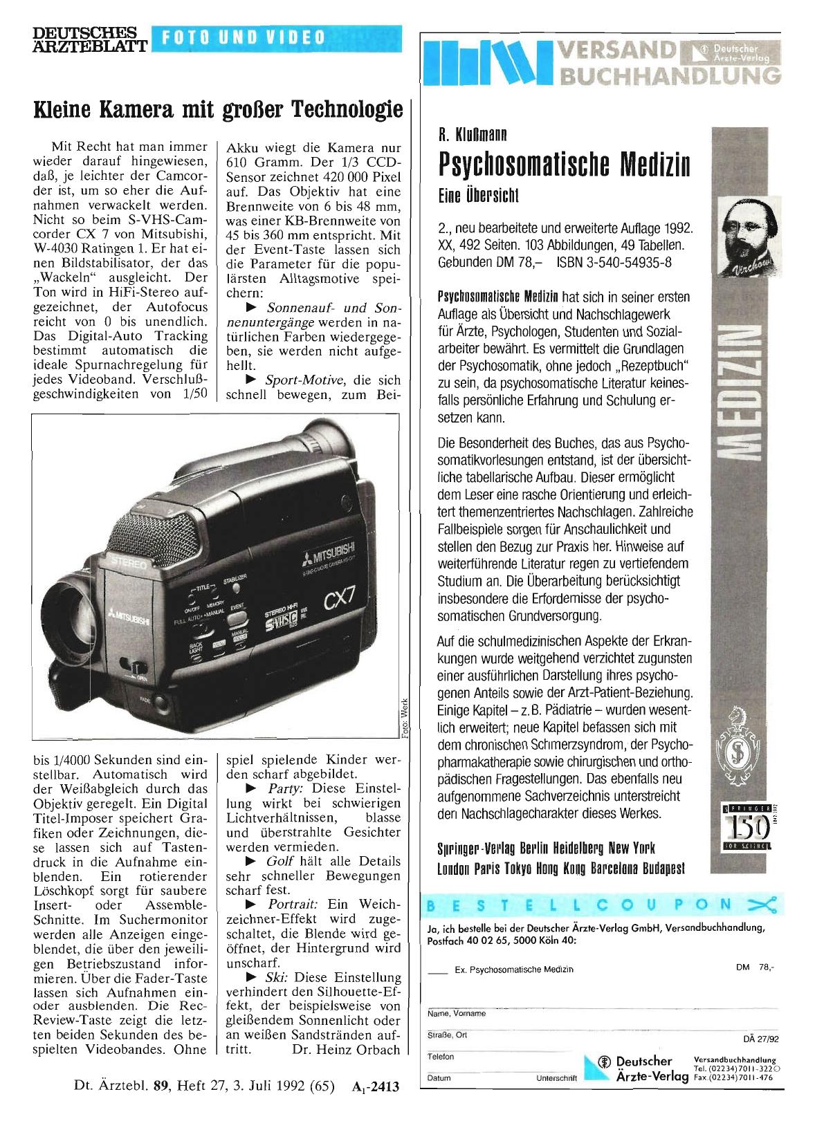 Vorschauseite 1: Kleine Kamera mit großer Technologie
