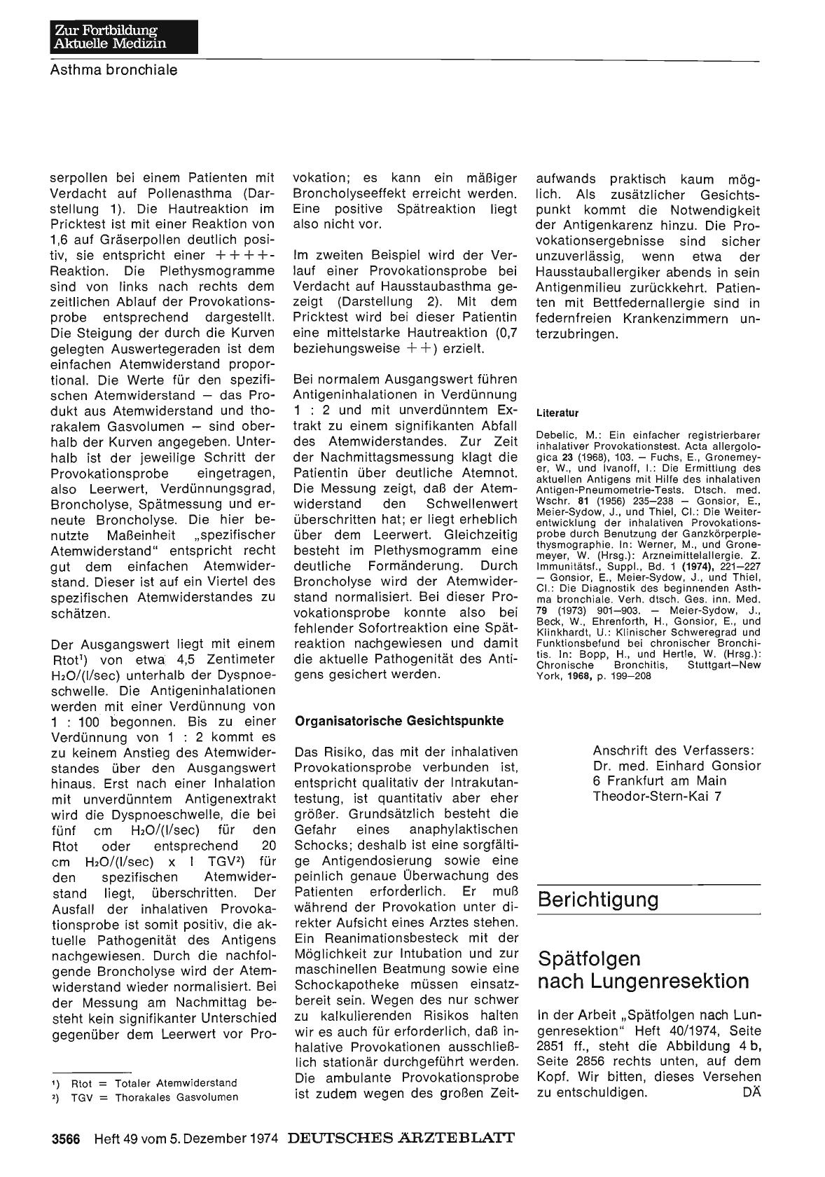 Vorschauseite 1: Spätfolgen nach Lungenresektion