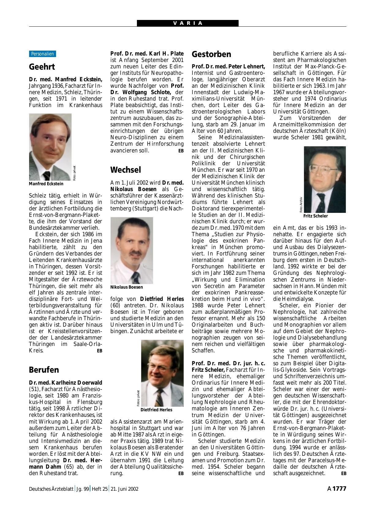Vorschauseite 1: Geehrt