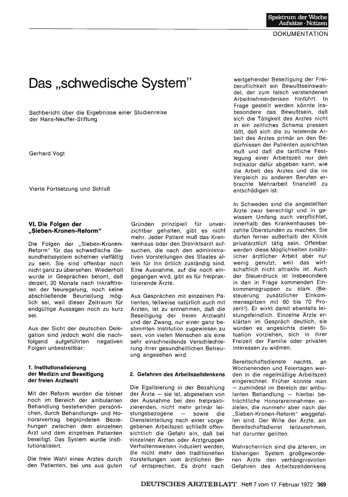 Vorschauseite 1: Das „schwedische System"