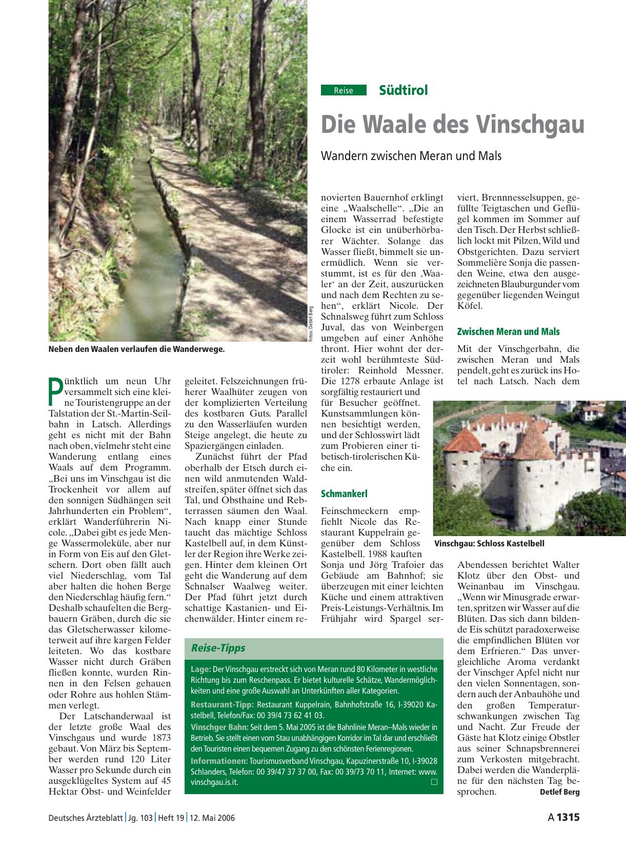 Vorschauseite 1: Südtirol: Die Waale des Vinschgau