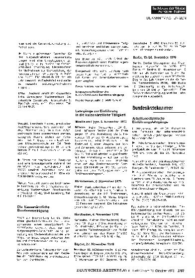 Vorschauseite 1: Bundesärztekammer