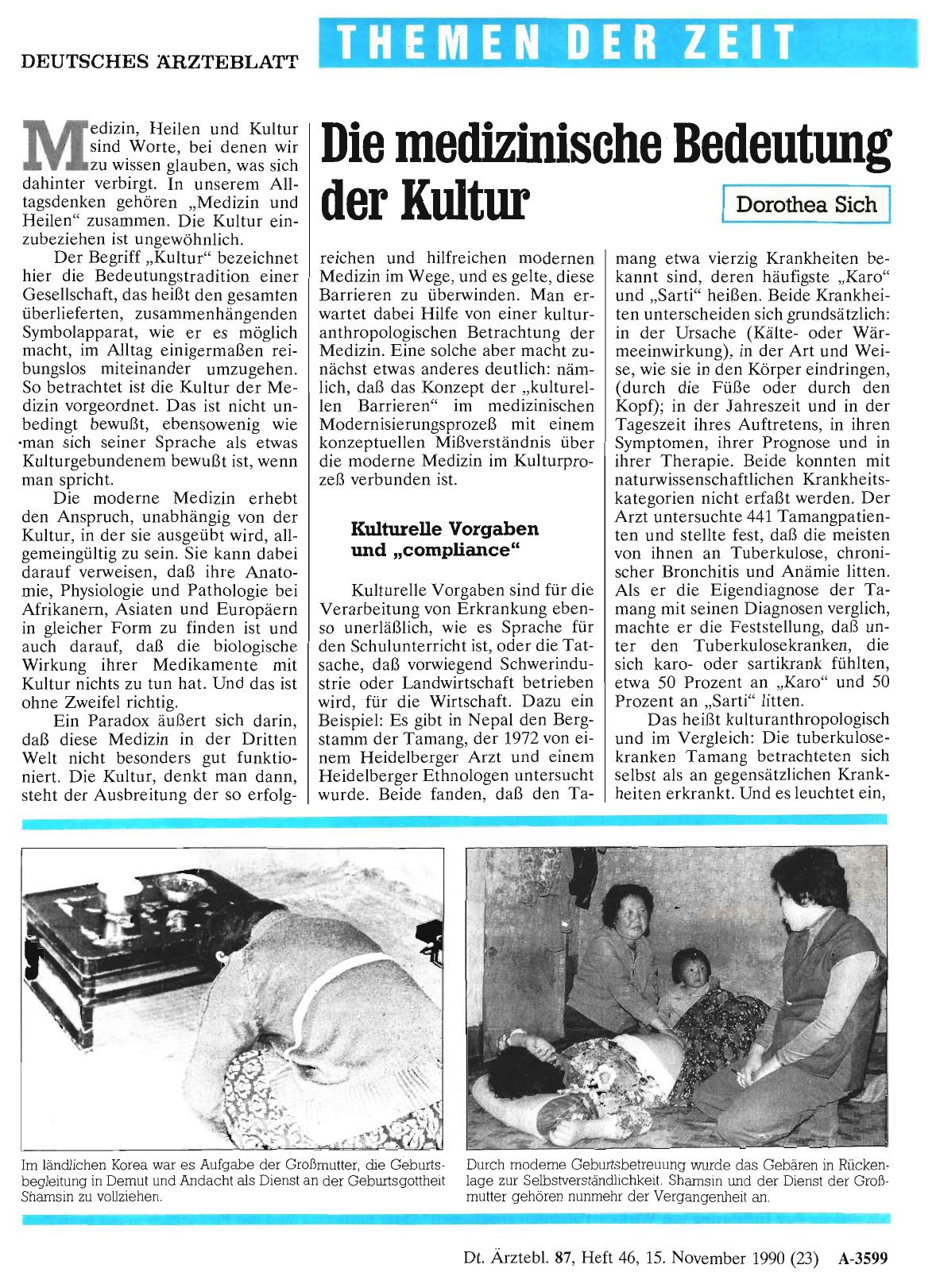 Vorschauseite 1: Die medizinische Bedeutung der Kultur