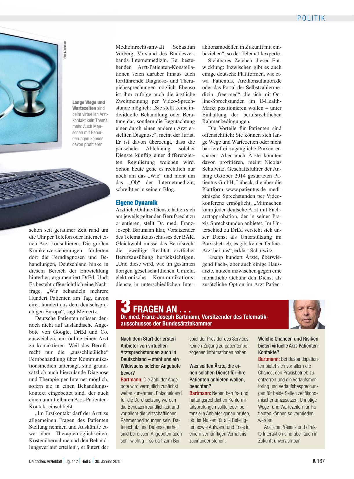 Vorschauseite 2: Arztsprechstunden online: Zum Doktor per Video-Chat