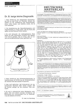 Vorschauseite 1: Dr. B. Issigs kleine Diagnostik
