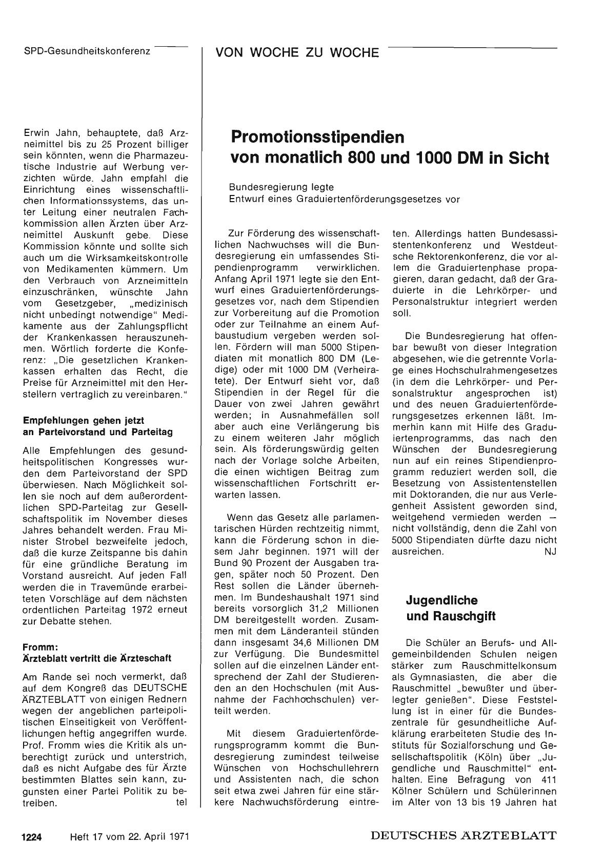 Vorschauseite 1: Jugendliche und Rauschgift