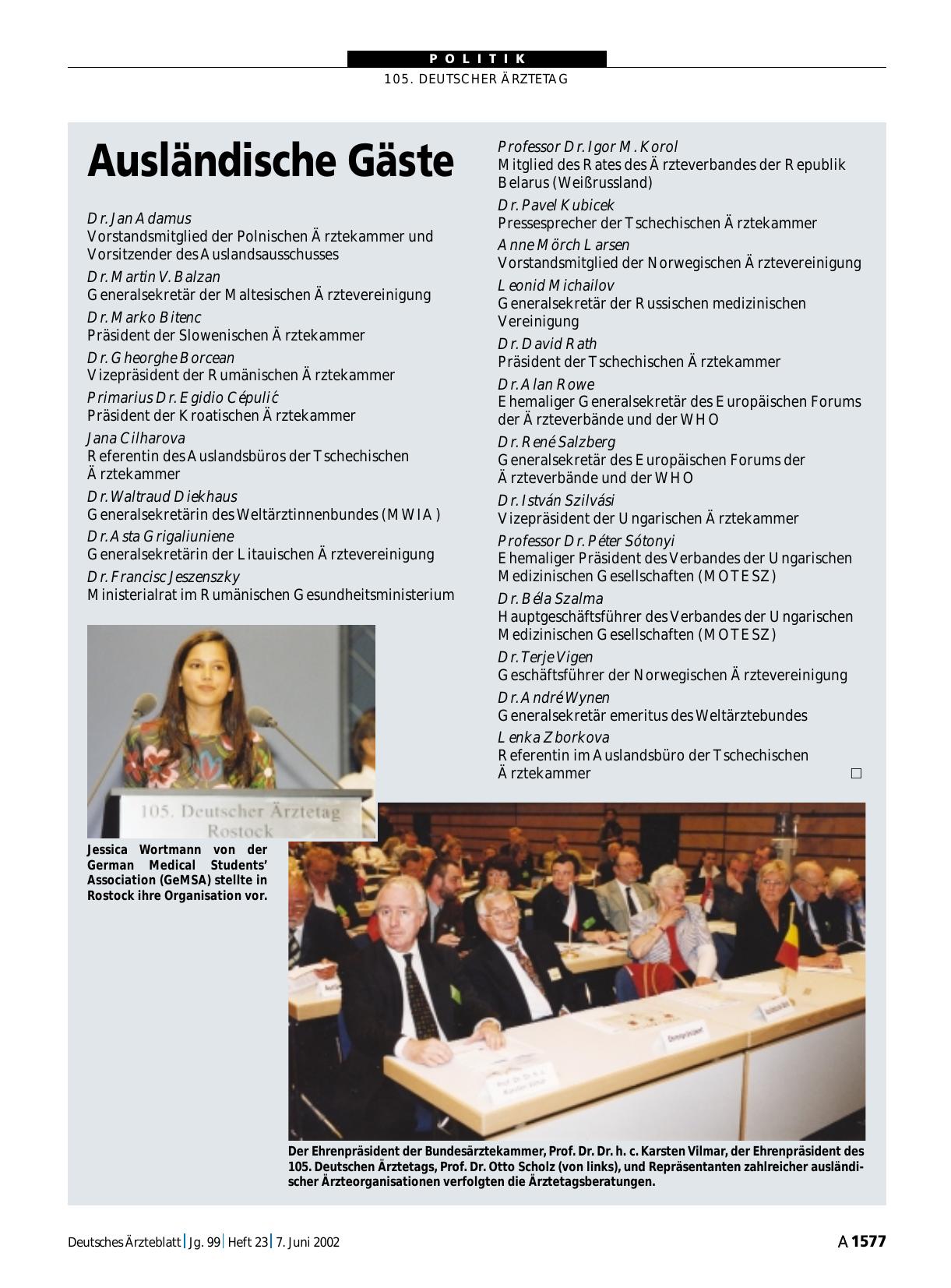 Vorschauseite 1: Ausländische Gäste